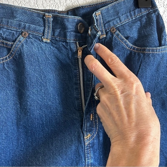 Vintage 1970’s Original Chic By H.I.S Denim Jean Skirt High Waist Hippie Retro - Picture 5 of 7